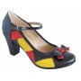 Marimea 36 Pantofi dama din piele naturala, toc de 7cm - P13423NRG
